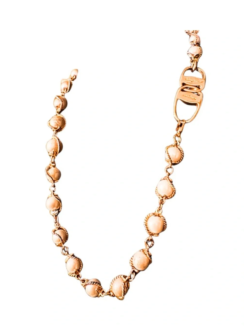 Ferragamo Upcycled Caged Pearl Necklace - Picture 9 of 9